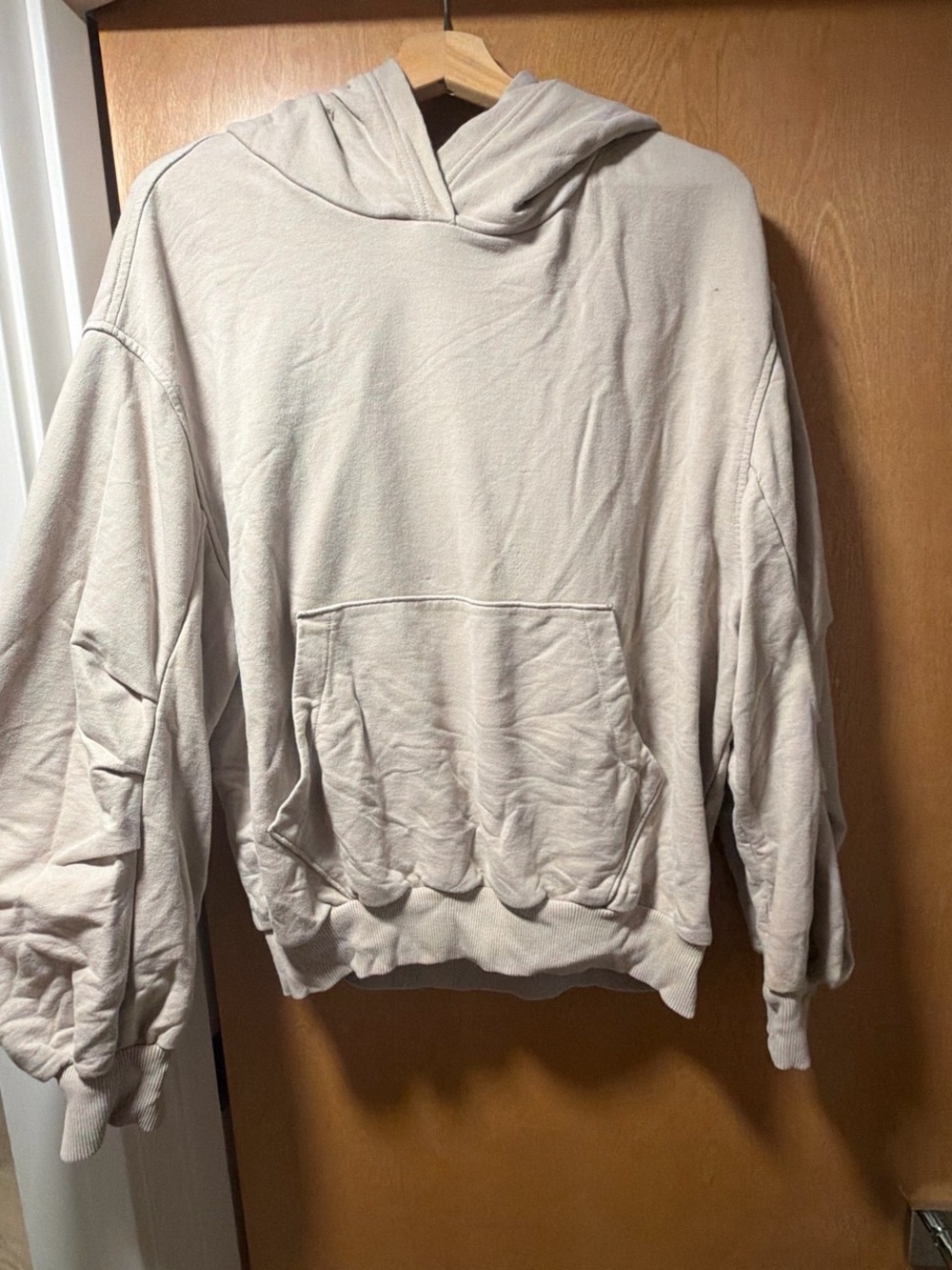 aerie Women's Crewneck Hoodie in Light Beige